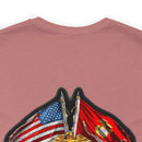 Semper Fi: Military T-Shirt with 'Double Flag Eagle U.S. MARINES' Design