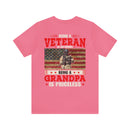 Proud Veteran, Priceless Grandpa: Military Design T-Shirt Celebrating Family and Service