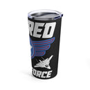 Retired USAF: 20oz Military Design Tumbler - Black Background Edition