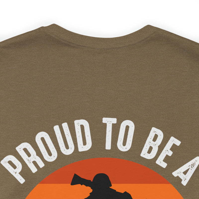 Combat-Ready Pride: Proud to Be a Veteran Military Design T-Shirt