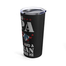 Fearless Patriarch: 20oz Military Design Tumbler for Fearless Veteran Dads and Papas