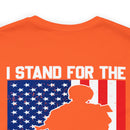 Patriotic Tribute: 'I Stand for the Flag, I Kneel for the Fallen' Military Design T-Shirt