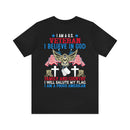 Patriotic Allegiance: Military Design T-Shirt - 'I Am a U.S. Veteran - Believer in God, Family, and Country - Proudly Saluting My Flag'