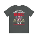 Military Design T-Shirt: Proud Veteran's Wife, Married to My Hero