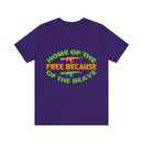 Proudly Brave: Military Design T-Shirt - 'Home of the Free Because of the Brave