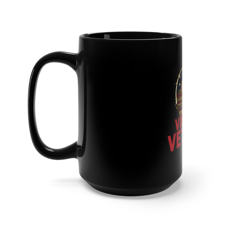 Honoring Service: 15oz Black Mug with Military Design - 'Vietnam Veteran