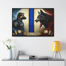 Bound by Honor: A Thin Line Against Evil Framed Canvas