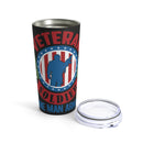 Unyielding Valor: 20oz Military Design Tumbler - Veteran Soldier 'One Man Army' on Black Background
