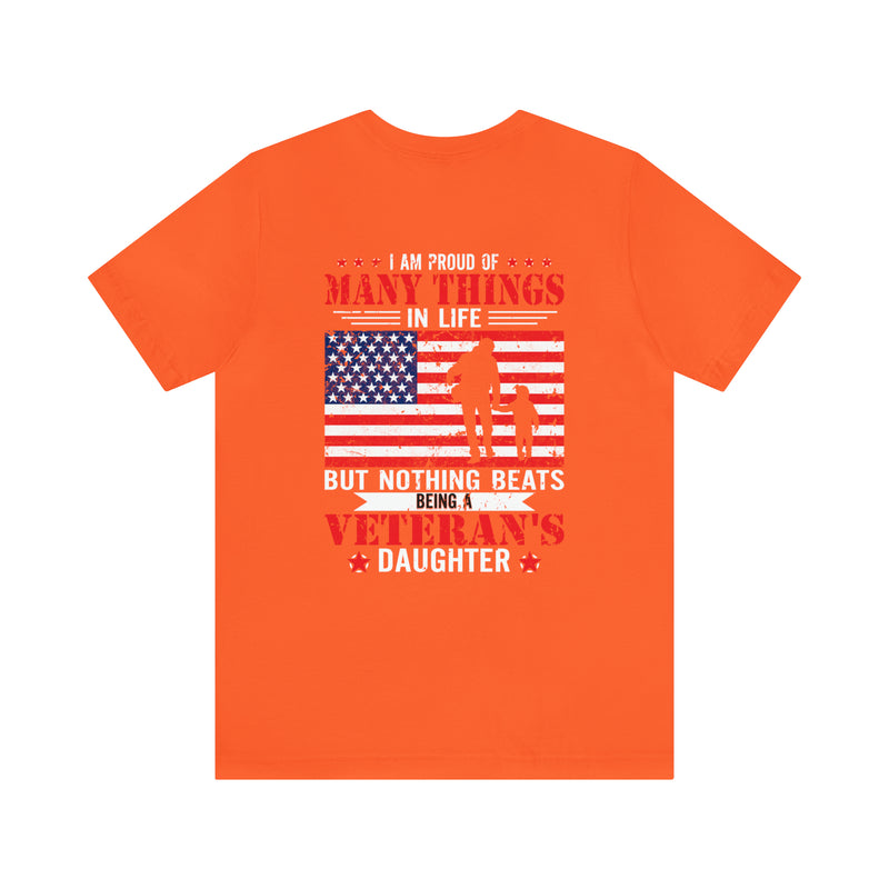 Proud Daughter of a Veteran: Military Design T-Shirt Celebrating Family Legacy