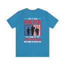 Fearless Father: Dad, Papa, Veteran - Military Design T-Shirt Celebrating Courage and Love