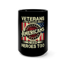 Heroes for America: 15oz Military Design Black Mug - Veterans, Our Nation's Strength