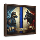 Bound by Honor: A Thin Line Against Evil Framed Canvas