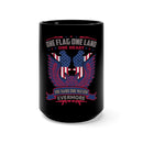 United We Stand: 15oz Military Design Black Mug - One Flag, One Land, One Heart, One Nation