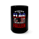 Showing Respect for the Flag and Fallen Heroes: 15oz Military Design Black Mug