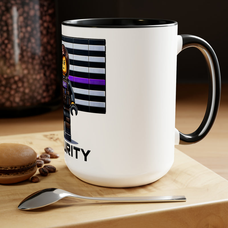 Block Security Female Thin Purple Line Mug