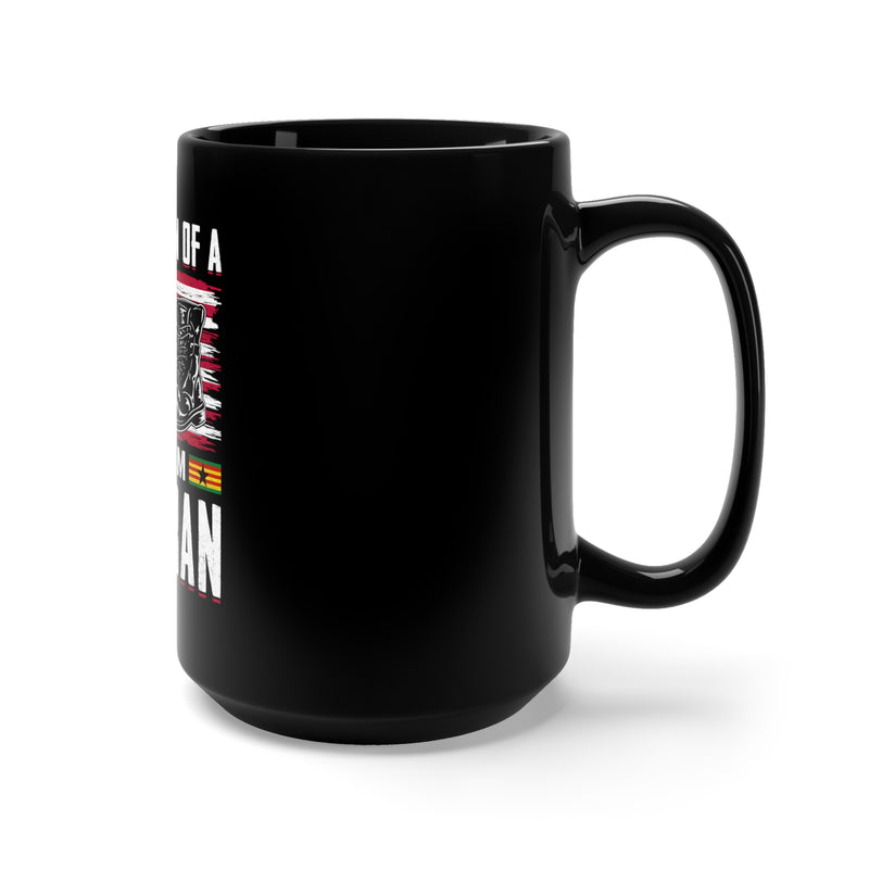 Show Your Pride with the Proud Son Of A Vietnam Veteran 15oz Military Design Black Mug!