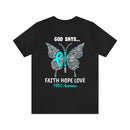 Spread Your Wings with Faith, Hope, and Love: Butterfly 22 PTSD Unisex Tee