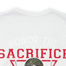 Respectful Tribute: Military Design T-Shirt - 'Honor the Sacrifice, Remember the Service
