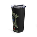 Veteran: Enlistment Knows No Expiration Date 20oz Military Design Tumbler - Black Background