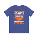 Brave Hearts Never Back Down: Military Design T-Shirt Honoring Veterans' Bravery