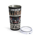 Inspiring Valor: 20oz Military Design Tumbler - American Veteran - Walking Beside Heroes with Honorable Pride!