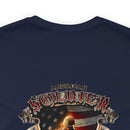 Defenders of Freedom: Military T-Shirt with 'American Soldier - Land Of The Free' Design