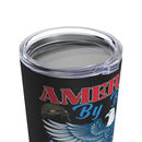 Patriotic Commitment: 20oz Military Design Tumbler - American by Birth, Veteran by Choice - Embrace the Spirit of Service!