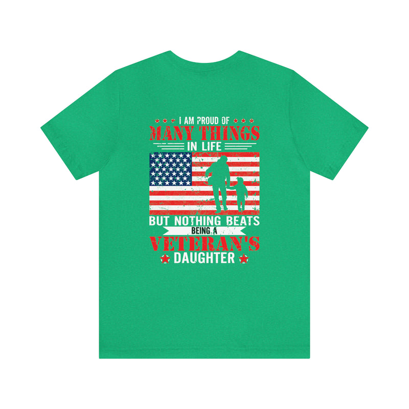 Proud Daughter of a Veteran: Military Design T-Shirt Celebrating Family Legacy