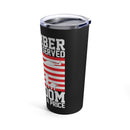 Honoring the Brave: 20oz Military Design Tumbler - Remembering Those Who Served for Freedom