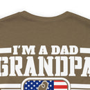 Unshakeable Legacy: 'I'm a Dad, Grandpa, and a Veteran - Fearless' Military Design T-Shirt