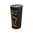 Valor: Courage of the Soul - 20oz Military Design Tumbler in Black