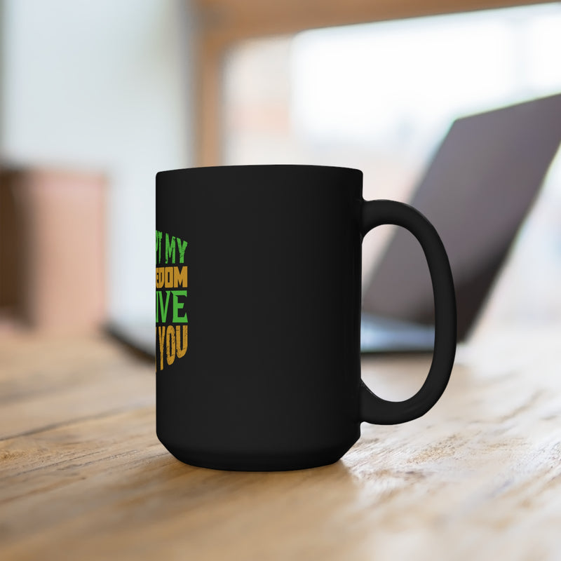 Preserving Freedom: 15oz Military Design Black Mug - A Tribute to Our Heroes