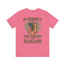 God's Badass: My Veteran Husband - Military Design T-Shirt Celebrating Strength and Support