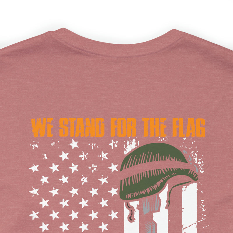 United in Resilience: Military T-Shirt with 'We Stand for the Flag' Design