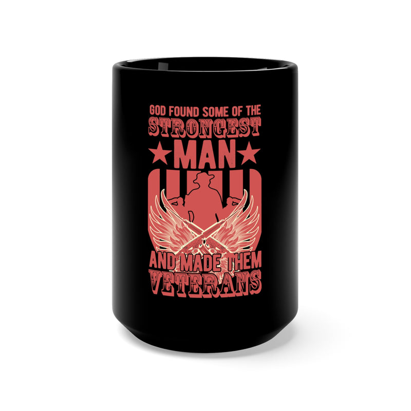 Strength Defined: 15oz Military Design Black Mug for Veteran Warriors