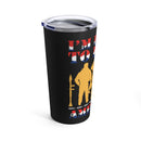 Proud to be an American 20oz Military Design Tumbler - Black Background