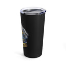 Guardians of the Coast: 20oz Black Tumbler with Military Design - 'Double Flag Coast Guard