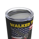 Proudly Honoring Vietnam Veterans: 20oz Military Design Tumbler - Black Background with 'I Walked The Vietnam' Inscription