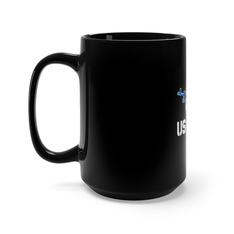 U.S. Army Strong: 15oz Military Design Black Mug - Show Your Patriotism and Support!