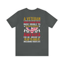 Sacrifice for Our Nation: Military Design T-Shirt - The Veteran's Blank Check to America