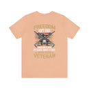 Patriotic Pride: United States Veteran Military Design T-Shirt - 'Freedom Isn't Free, I Paid for It with My Blood, Sweat, and Tears