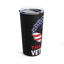 Appreciation and Respect: 20oz Black Military Design Tumbler - Thank You, Veterans