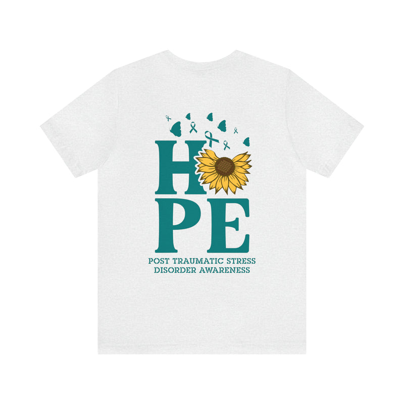 Radiating Hope: PTSD Design T-Shirt Spreading Awareness and Encouragement