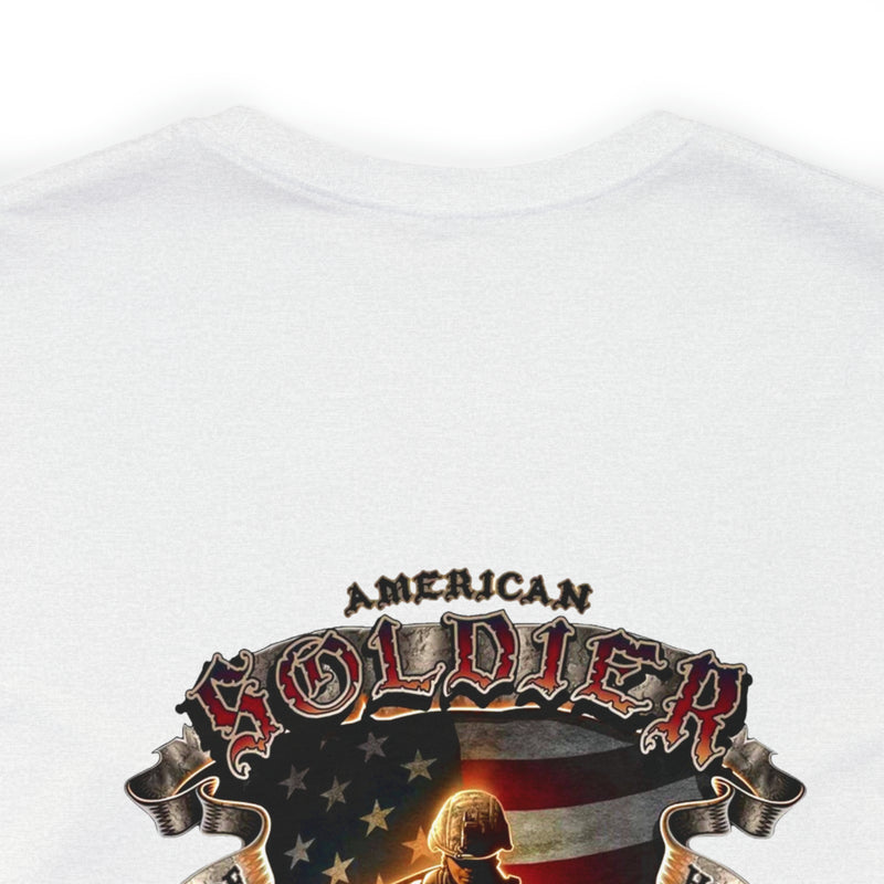 Defenders of Freedom: Military T-Shirt with 'American Soldier - Land Of The Free' Design