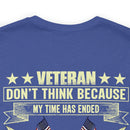 Unwavering Patriotism: Veteran Don't Think I Won't Suit Up Again Military Design T-Shirt Defending Our Flag Against Terrorism