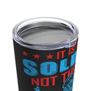 Defending Freedom: 20oz Black Military Design Tumbler - Honoring the Soldier's Sacrifice