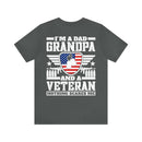 Unshakeable Legacy: 'I'm a Dad, Grandpa, and a Veteran - Fearless' Military Design T-Shirt