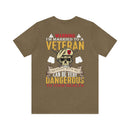 Warning: Married to a Veteran - Messing with Me is Hazardous to Your Health - Military Design T-Shirt