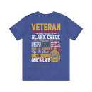 Blank Check Warriors: Honoring the Veteran - Military Design T-Shirt