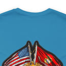 Semper Fi: Military T-Shirt with 'Double Flag Eagle U.S. MARINES' Design